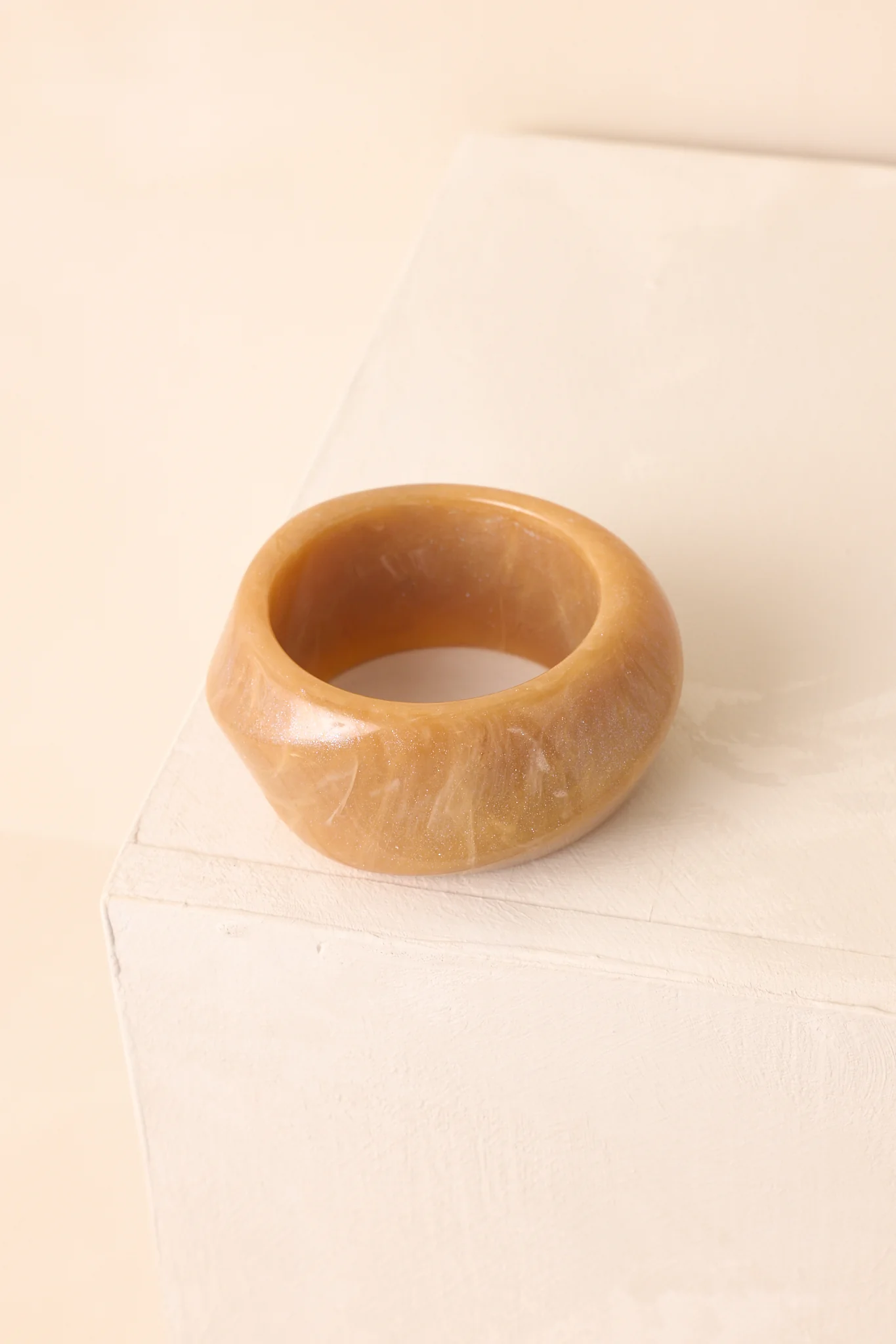 Couldn't Miss It Tan Marble Twisted Bangle Bracelet 2